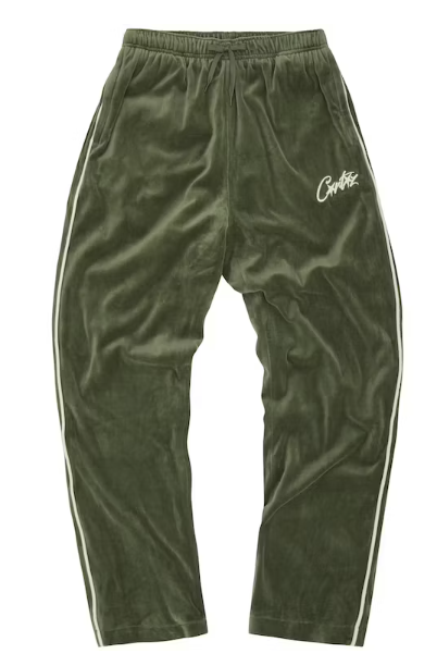 Corteiz VVS Velour Bottoms Green