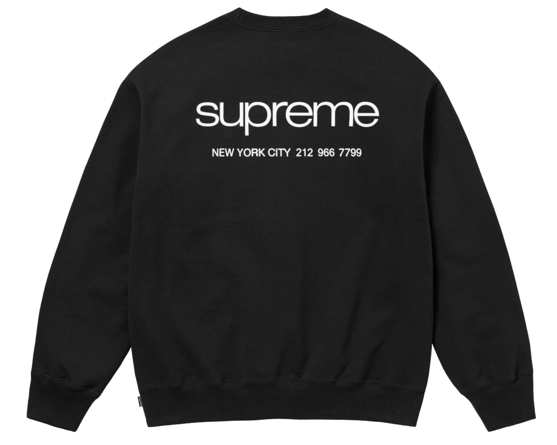 Supreme NYC Crewneck Black