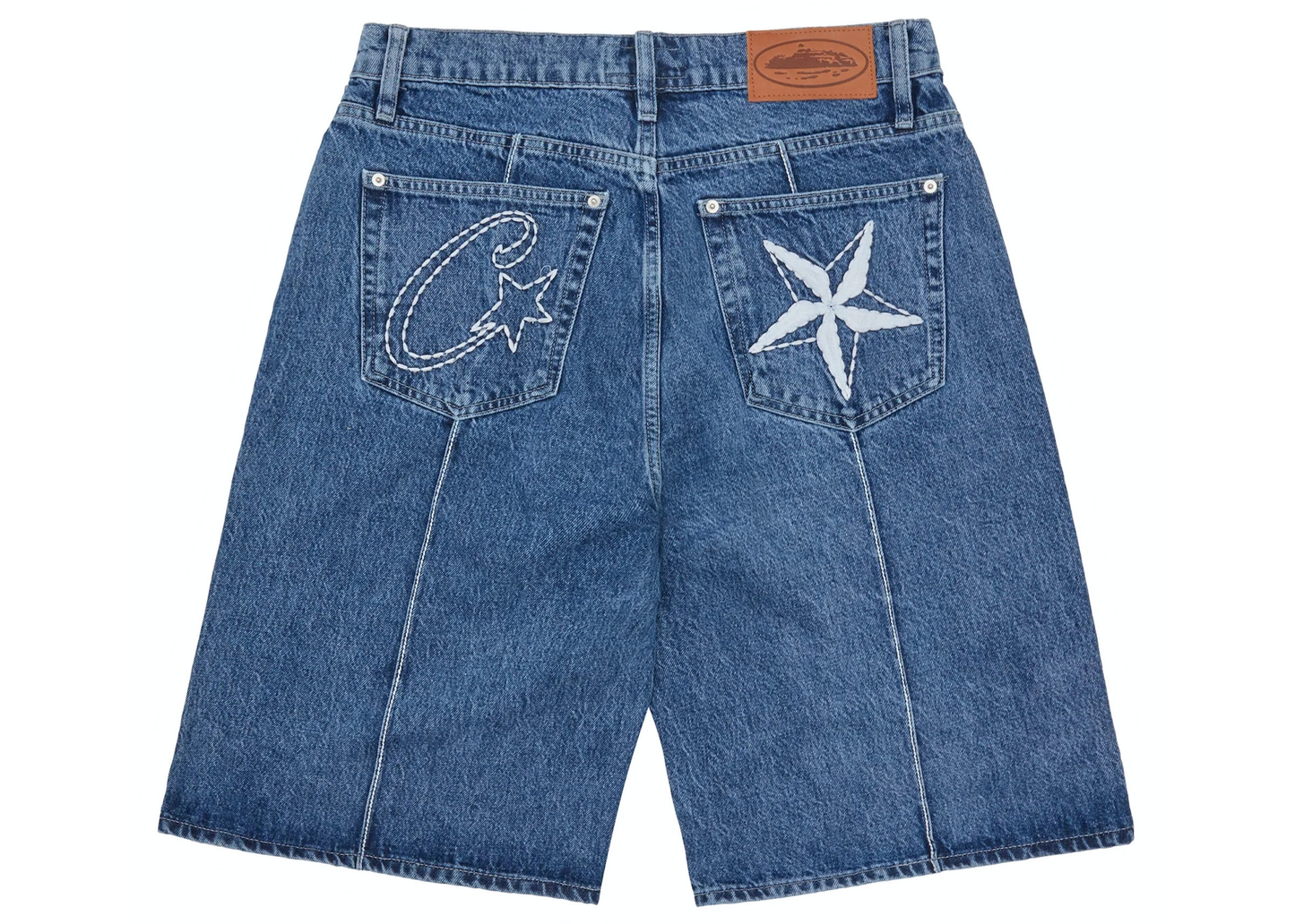 Corteiz C-Star Denim Jorts Faded Blue