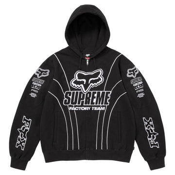 Supreme x Fox Racing Zip Up Hooded Sweatshirt – Black