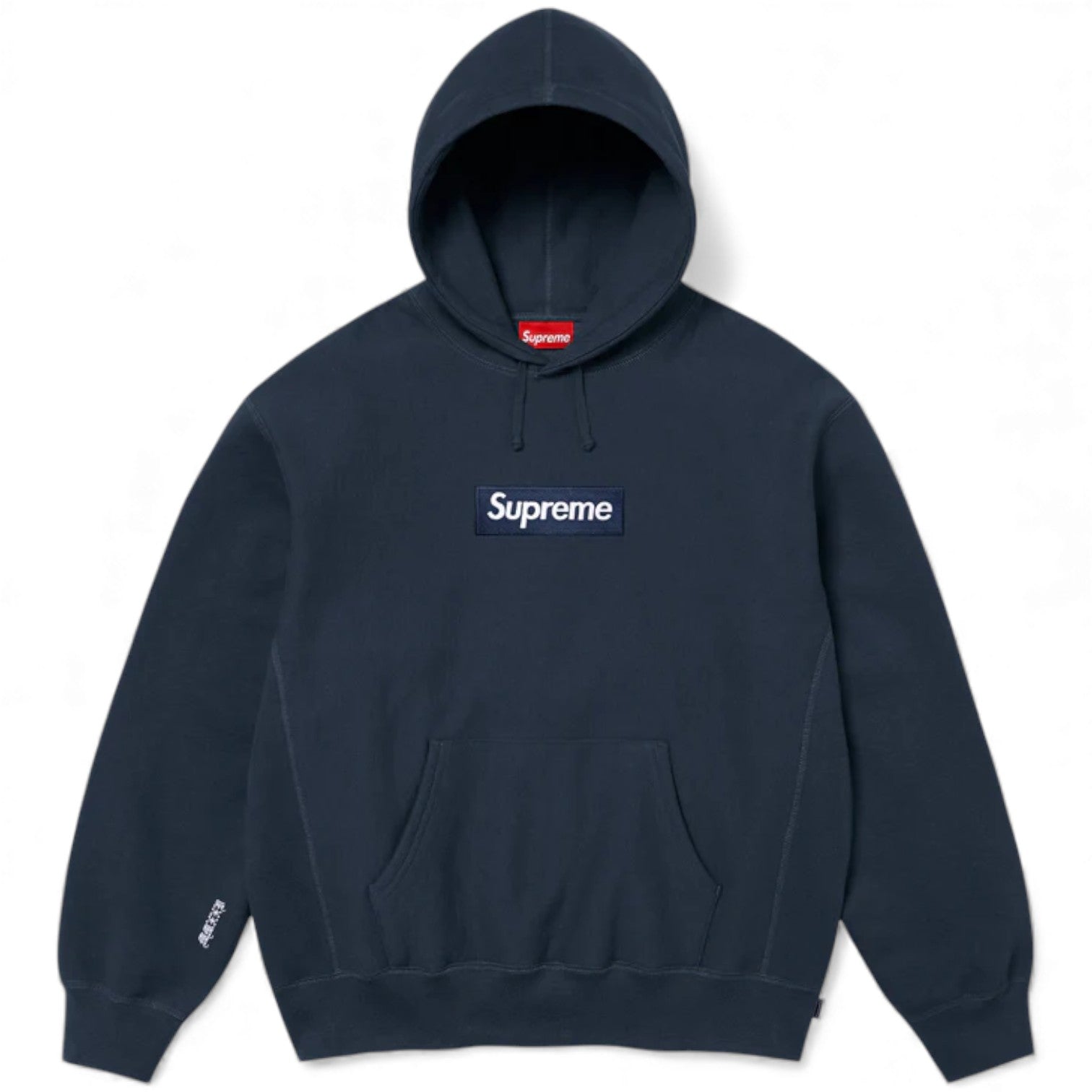 Supreme Box Logo Hooded Sweatshirt - Navy