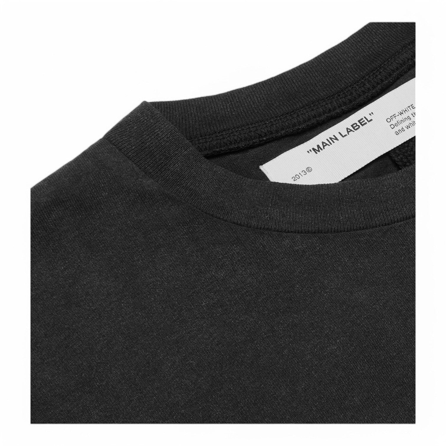 Off-White Oversized Logo Embroidered Cotton T-Shirt 'Black'