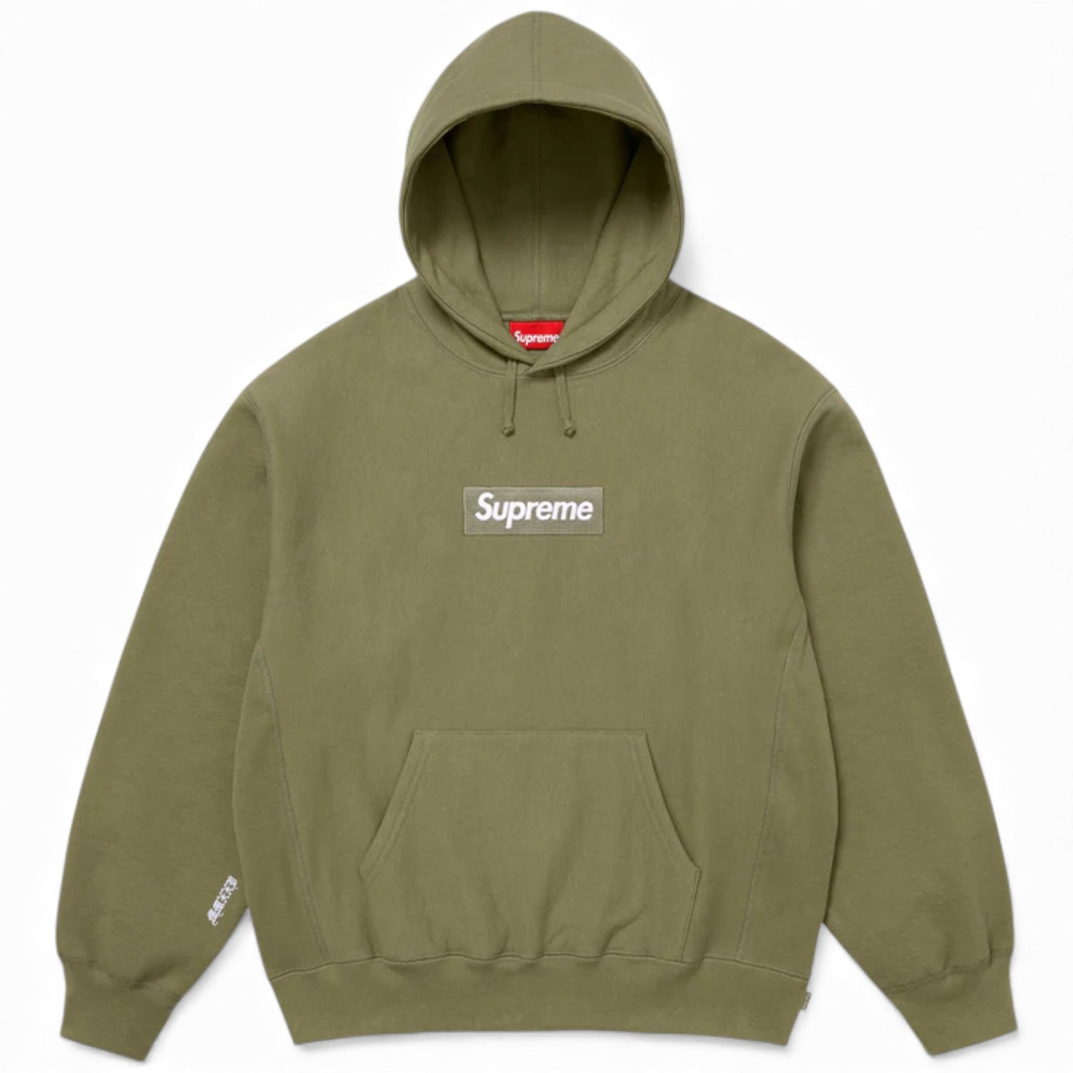 Supreme Box Logo Hooded Sweatshirt - Light Olive (FW25)