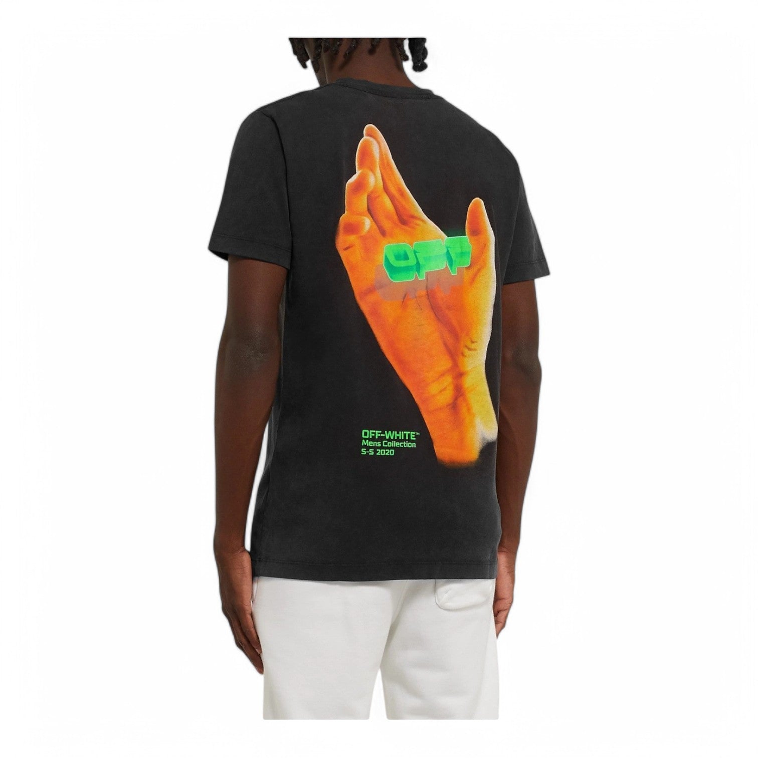 Off-White Oversized Logo Embroidered Cotton T-Shirt 'Black'