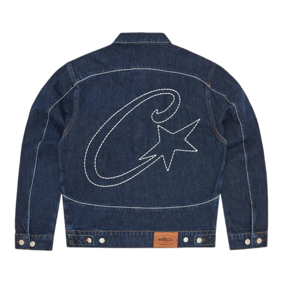 Corteiz C-Star Stitch-Down Denim Jacket - Dark Wash