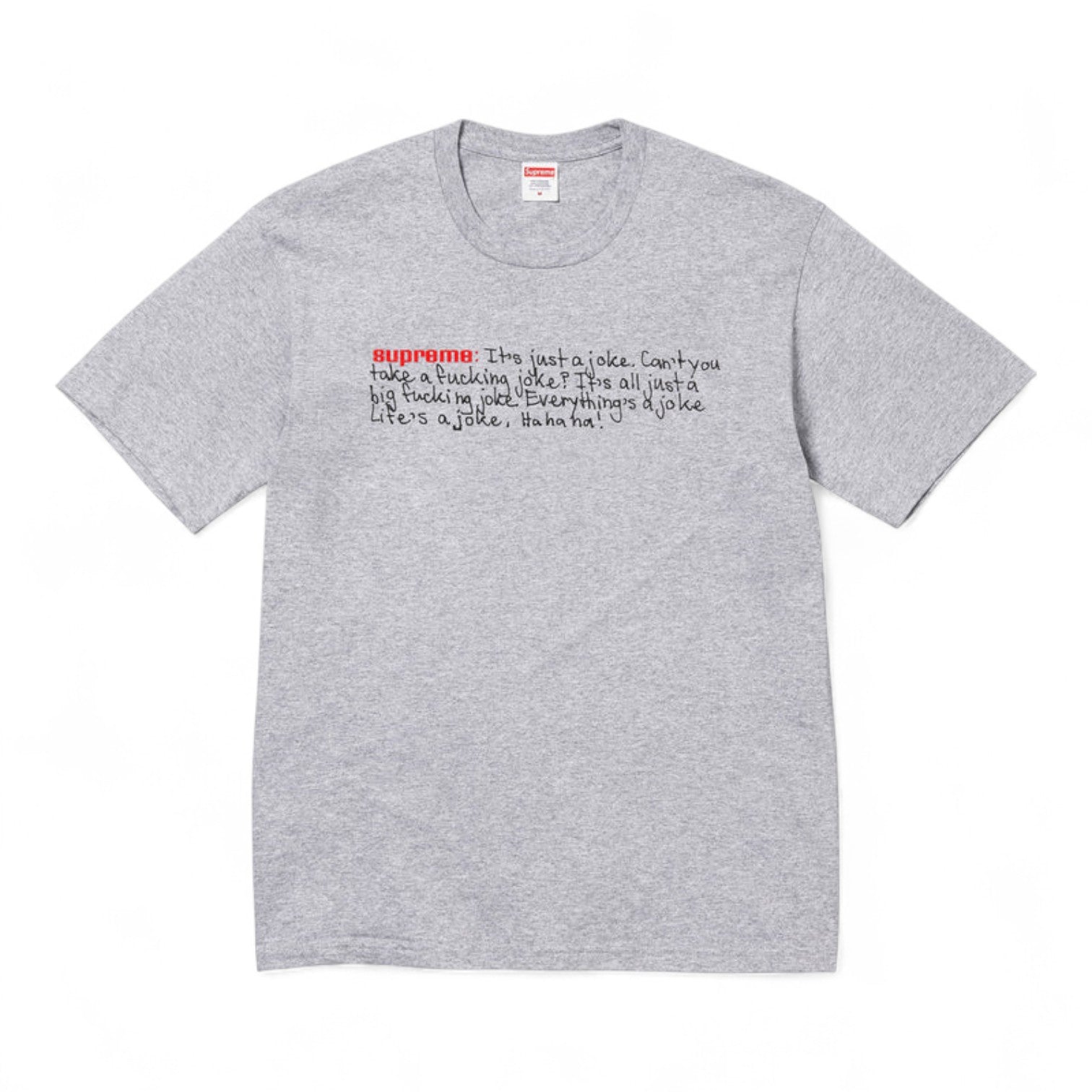 Supreme Joke Tee Heather Grey