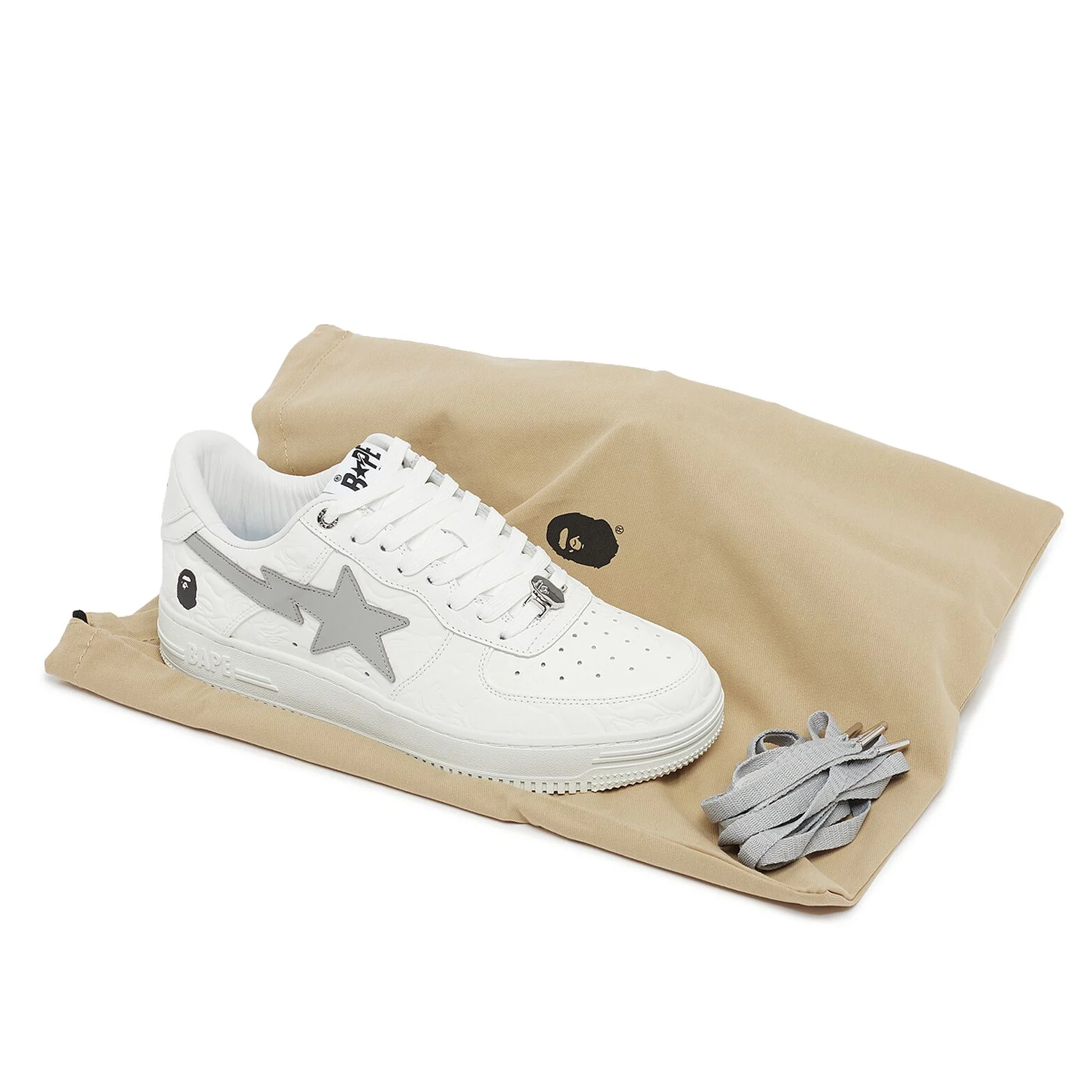 A Bathing Ape BapeSta Low 'Line Camo White'