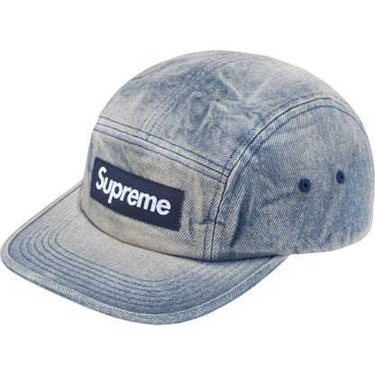 Supreme Washed Chino Twill Camp Cap (SS24) Dirty Indigo