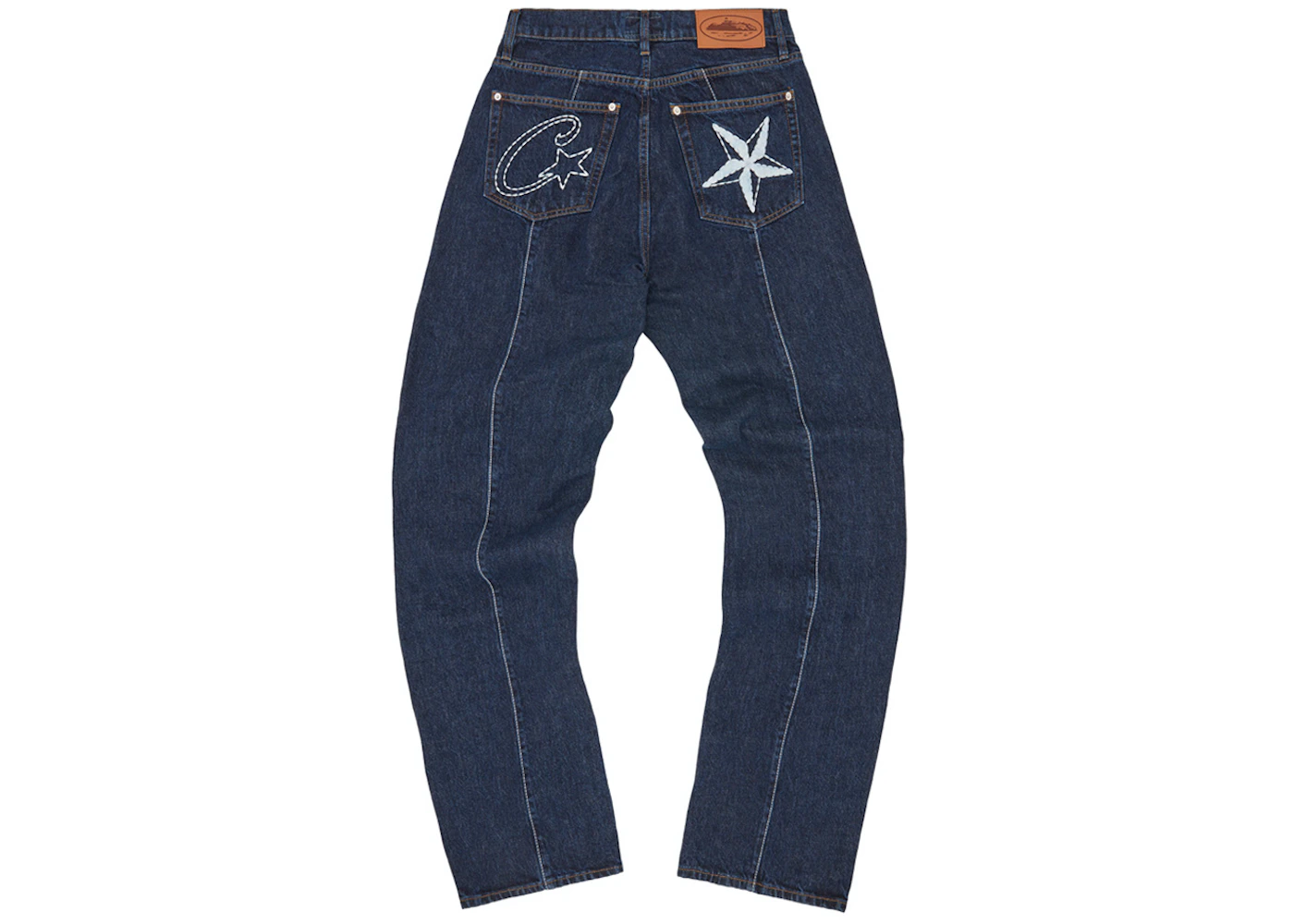 Corteiz C-Star Stitch-Down Jeans Dark Wash