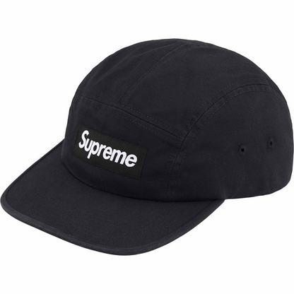 Washed Chino Twill Camp Cap Black