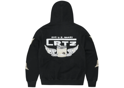 Corteiz Gasolina Double Zip Hoodie Black