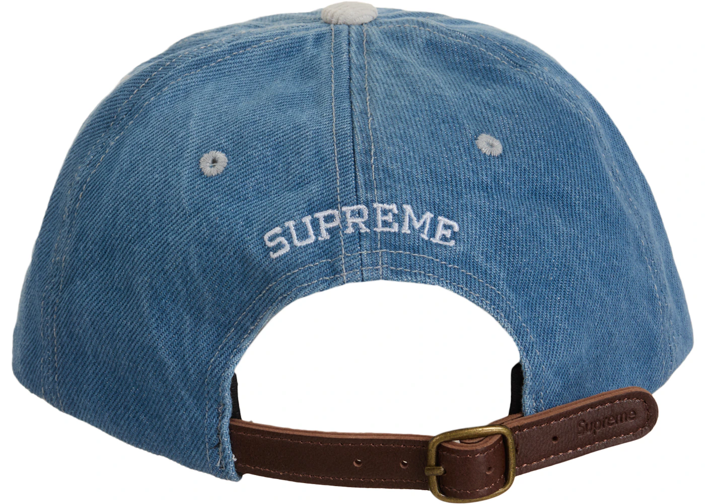 Supreme 2-Tone S Logo 6-Panel Washed Denim