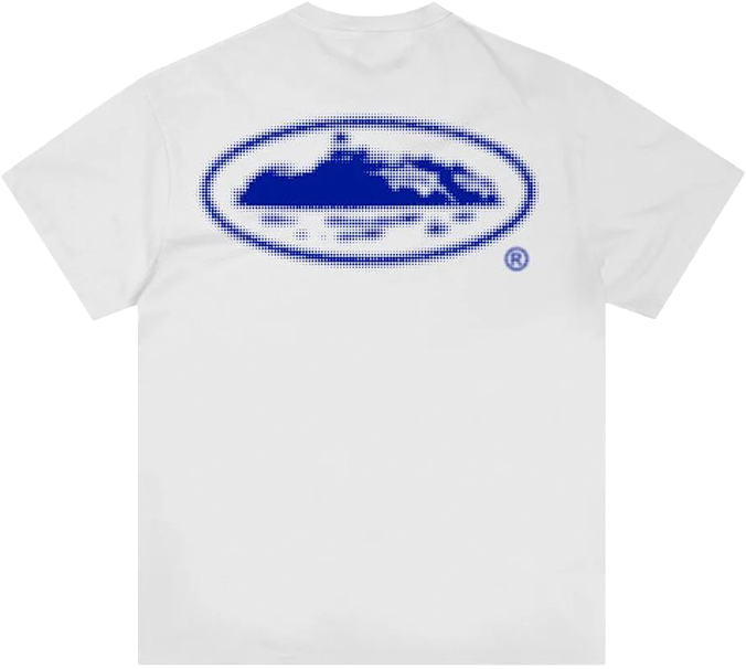 Corteiz Halftone Island Tee White/Blue