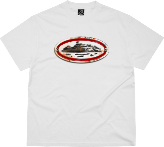 Corteiz Rusty Alcatraz Tee White