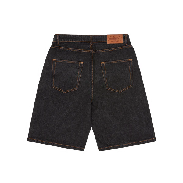 Corteiz Alcatraz Denim Shorts Washed Black