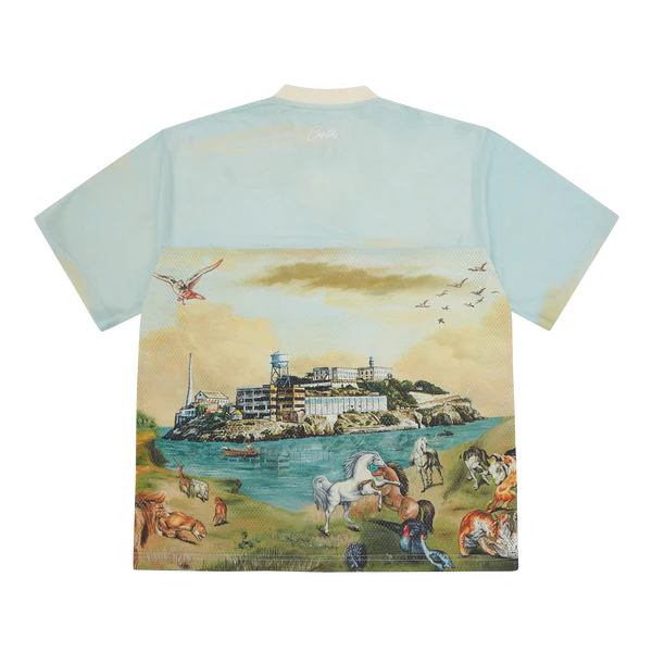 Corteiz Narnia Football Jersey Blue &amp; Cream