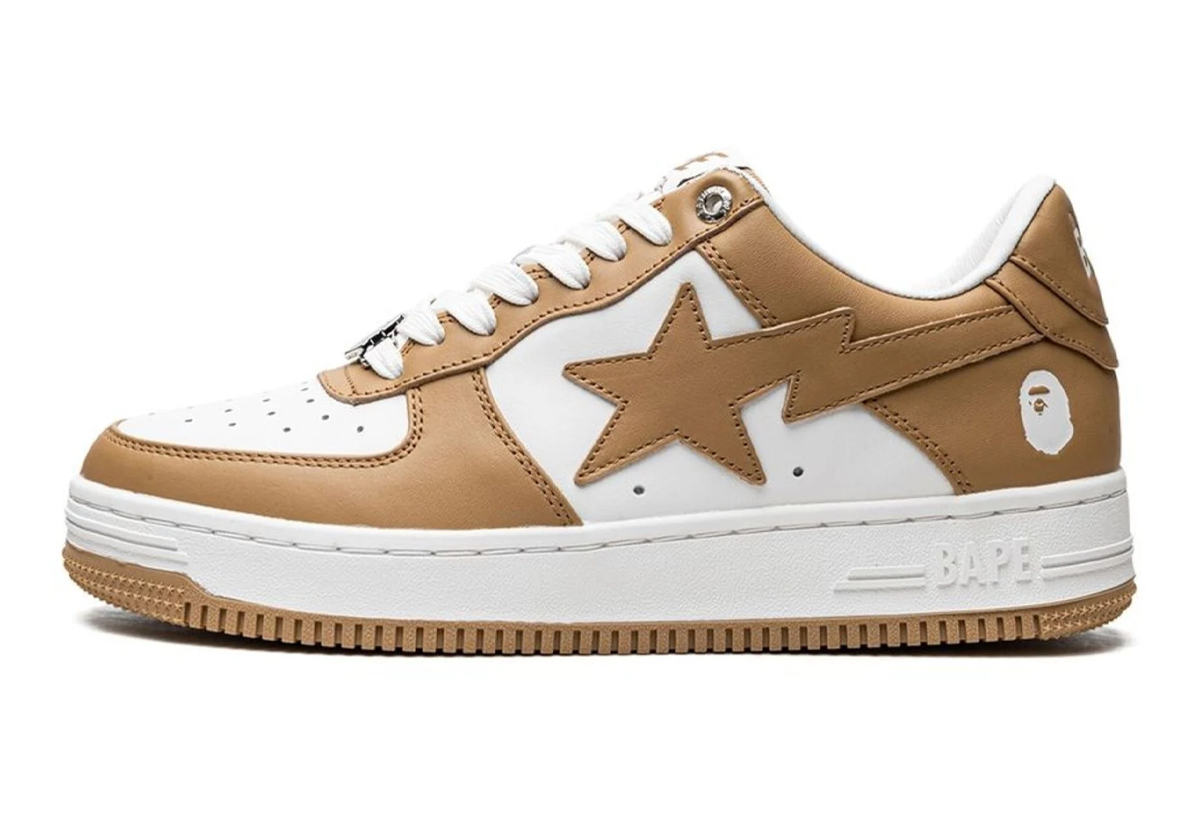 A Bathing Ape Bape Sta White Beige