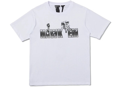 Pop Smoke x Vlone Hawk Em' T-shirt White