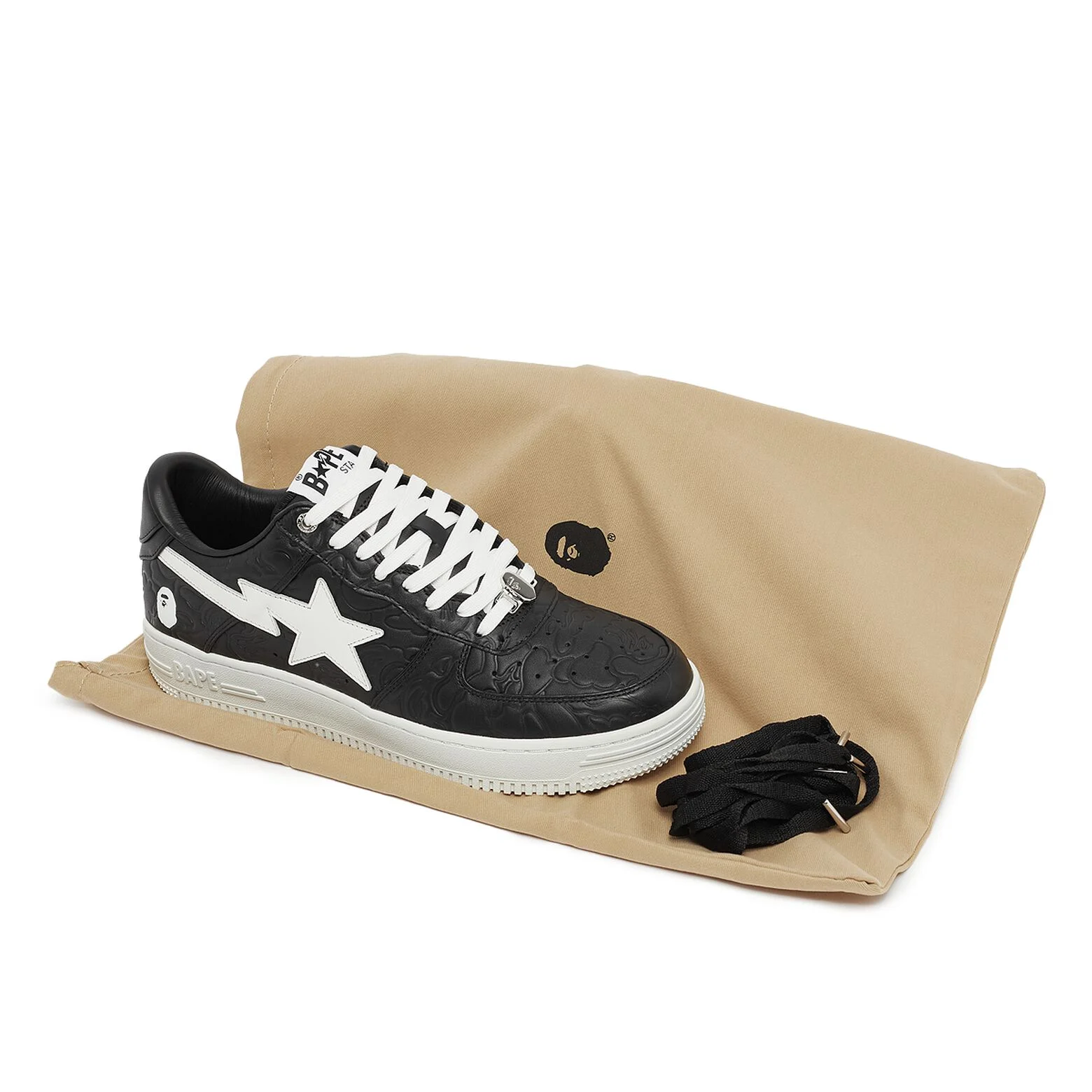 A Bathing Ape BapeSta Low 'Line Camo Black'