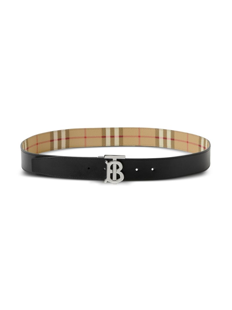 Burberry Beige Vintage Check Reversible Belt