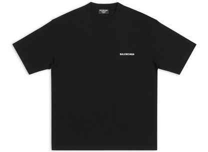 Balenciaga Logo T-Shirt Medium Fit Black