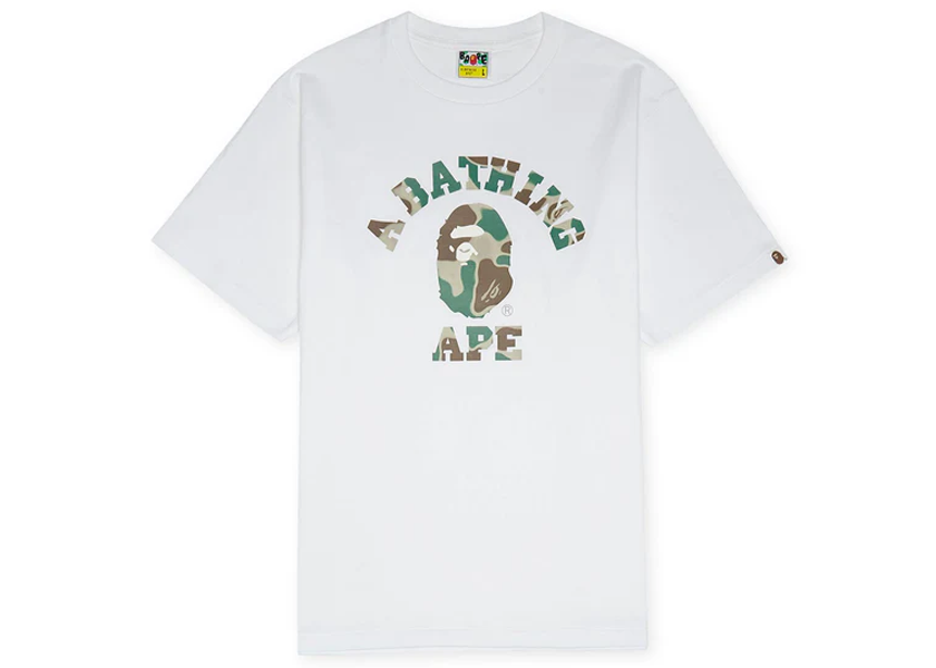 A Bathing Ape Liquid Camo College T-Shirt