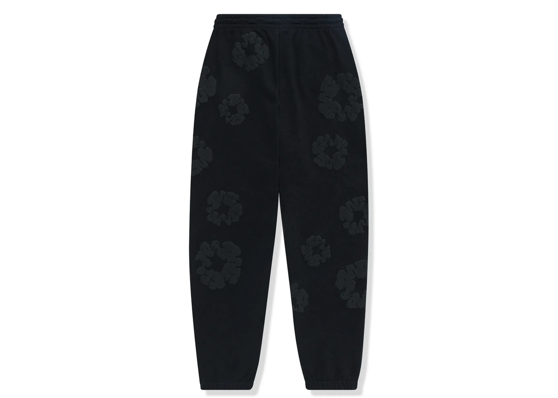 Denim Tears The Cotton Wreath Sweatpants Black Monochrome