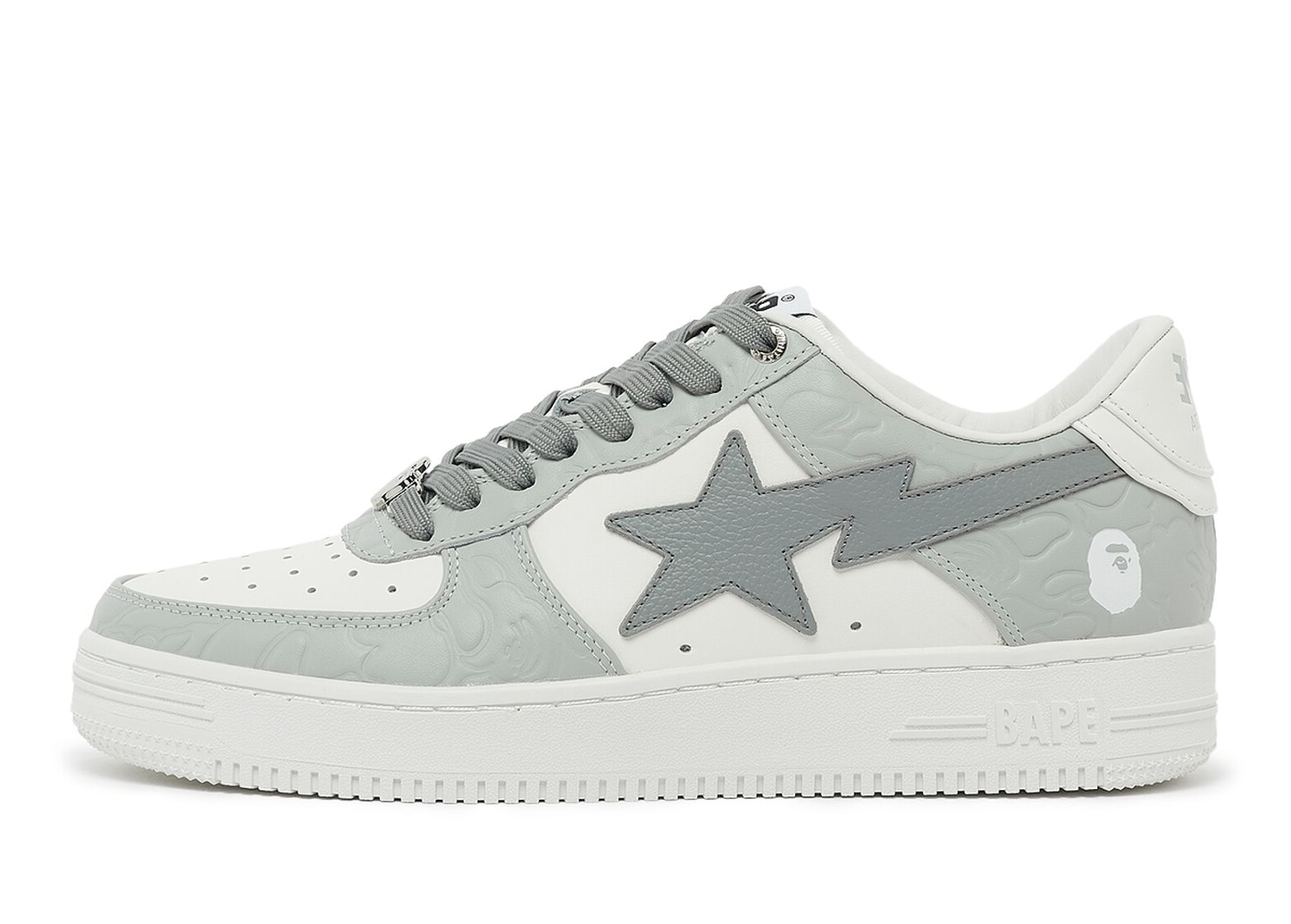 A Bathing Ape Bape Sta #4 Line Camo White Grey