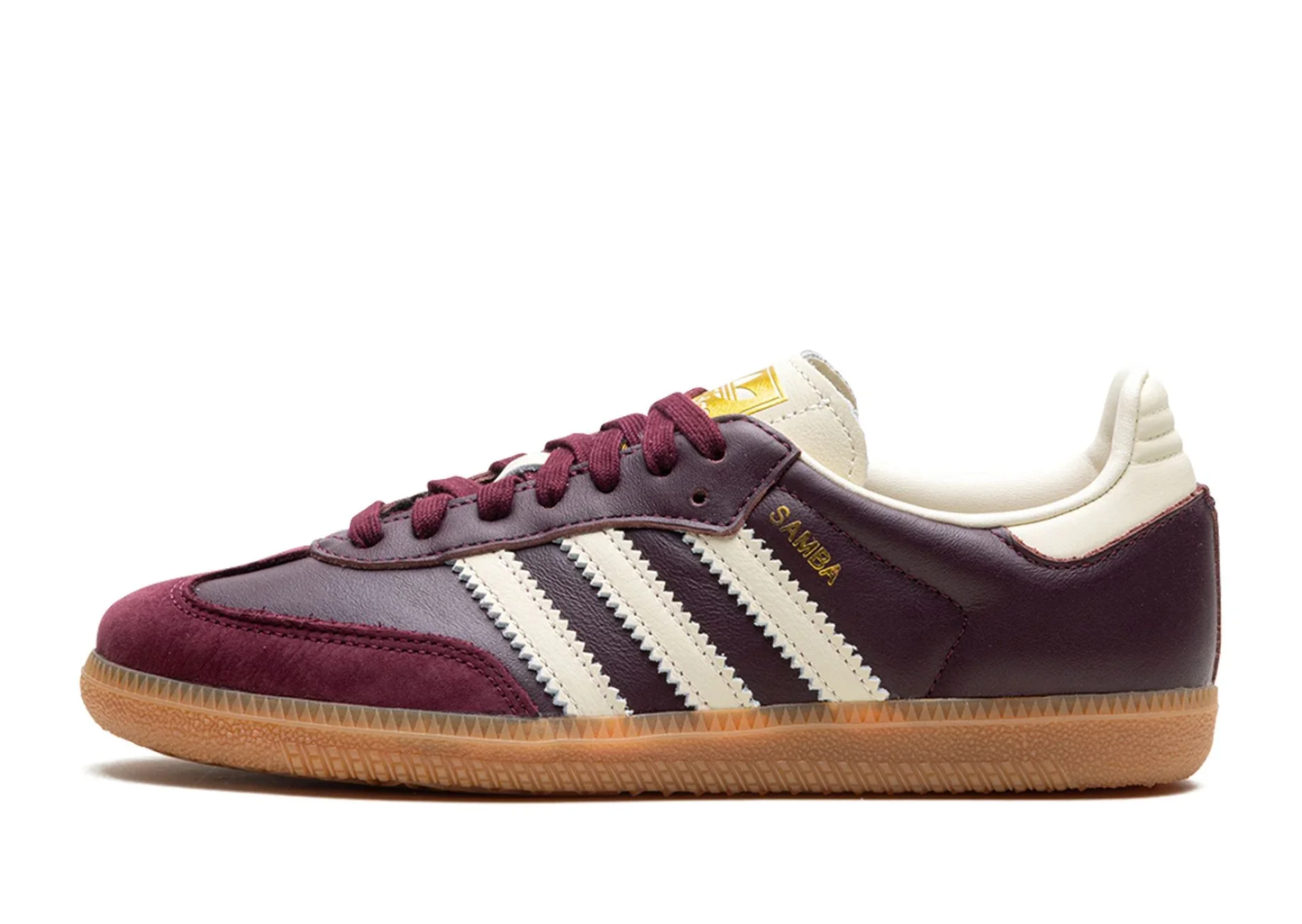 Adidas Samba OG Maroon Gold Metallic