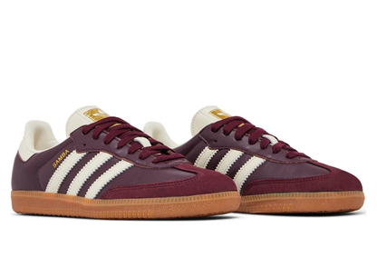 Adidas Samba OG Maroon Gold Metallic