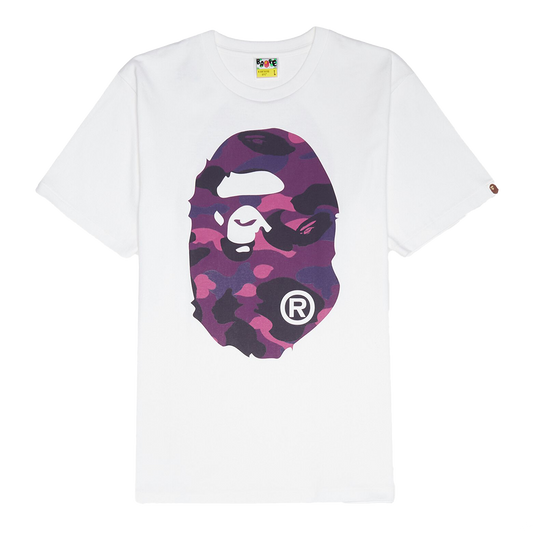 BAPE Color Camo Big Ape Head Tee Purple