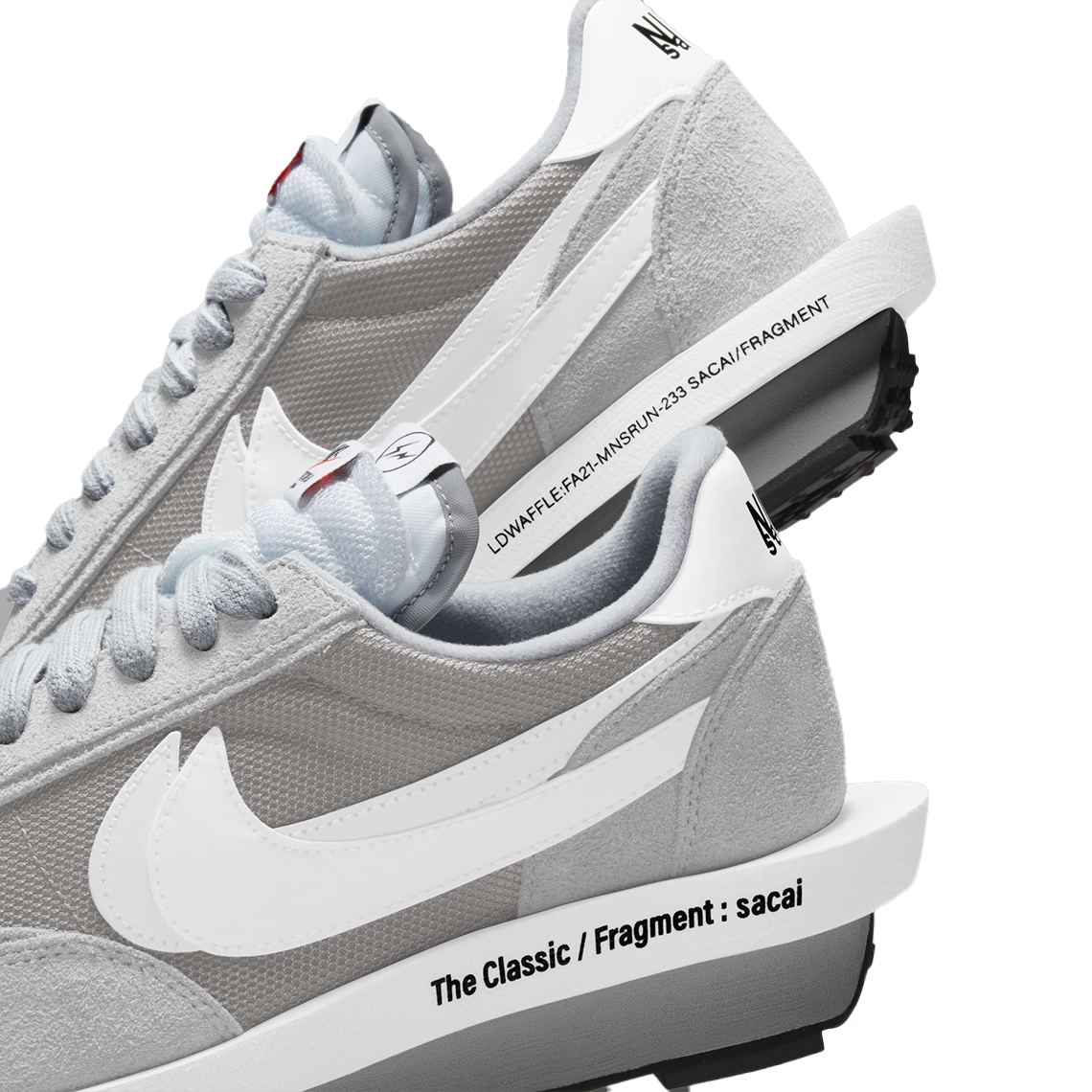 Nike LD Waffle sacai Fragment design Smoke Grey