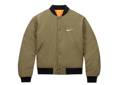 Stussy x Nike Reversible Varsity Jacket Medium Olive