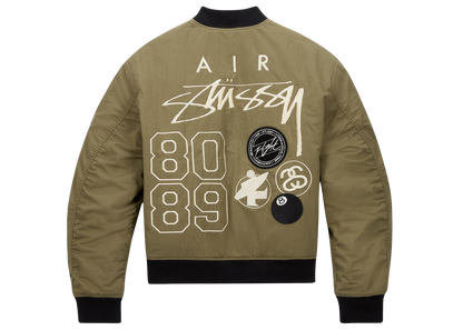 Stussy x Nike Reversible Varsity Jacket Medium Olive