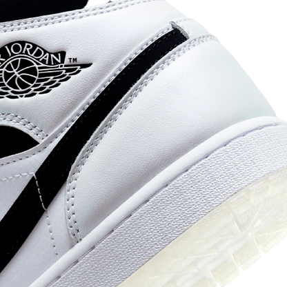 Nike Air Jordan 1 Mid White Black Diamond