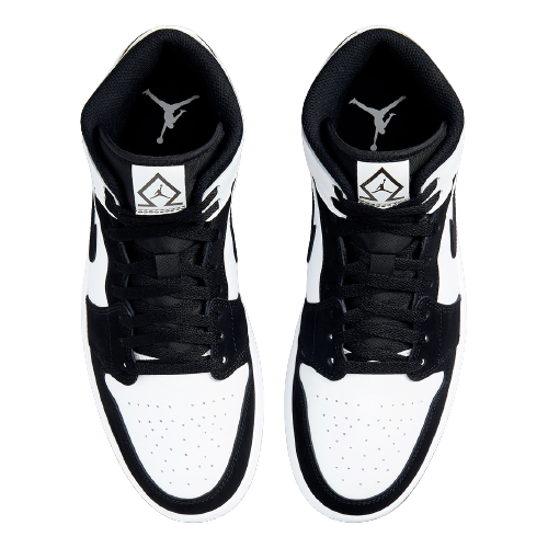 Nike Air Jordan 1 Mid White Black Diamond