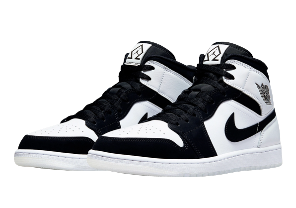 Nike Air Jordan 1 Mid White Black Diamond