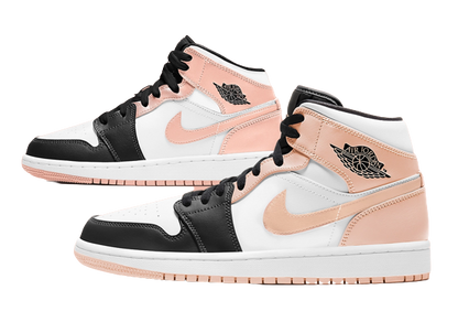 Nike Air Jordan 1 Mid Arctic Orange Black Toe